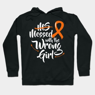 Ms Messed With The Wrong Girl Wear Orange Hoodie